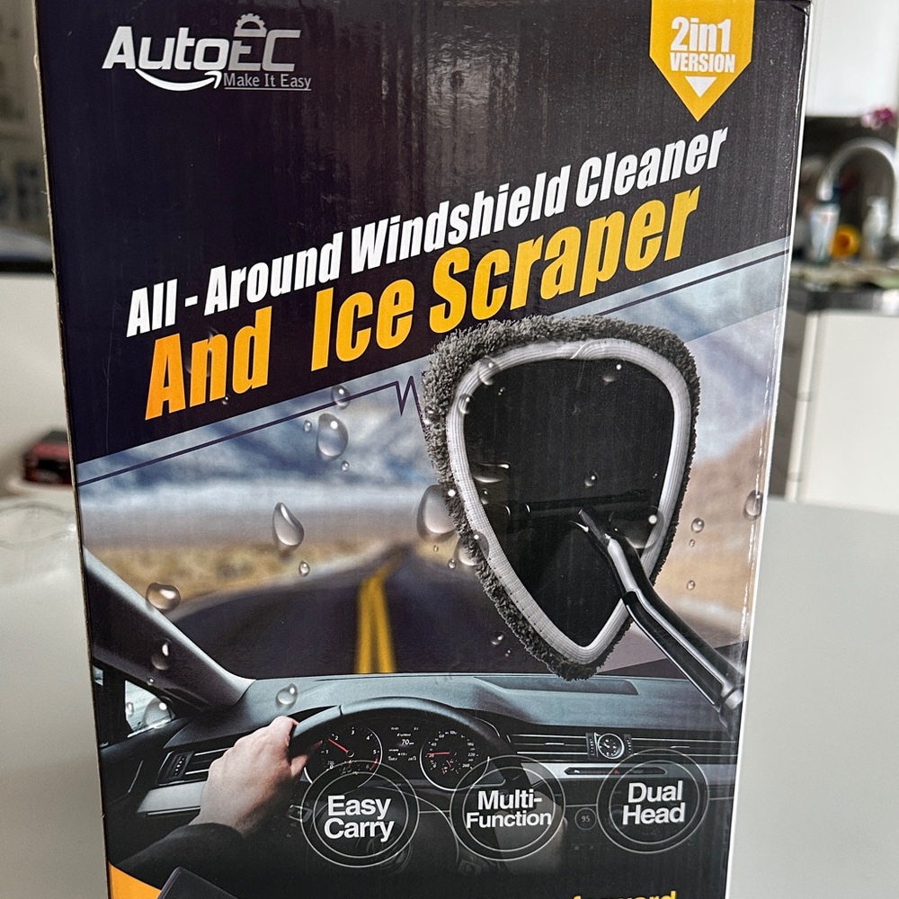 All-Around Windshield Cleaner and Ice Scraper - Black